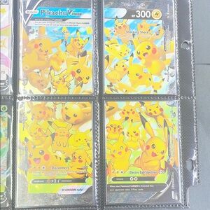 Pokemon Pikachu V-Union Trading Cards - Yellow and Blue